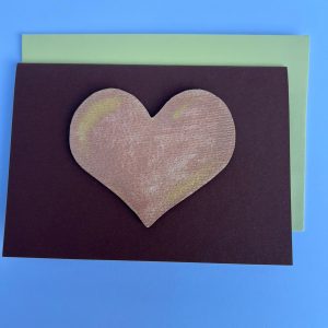Herzkarte – Aquarell-Herz Apricot